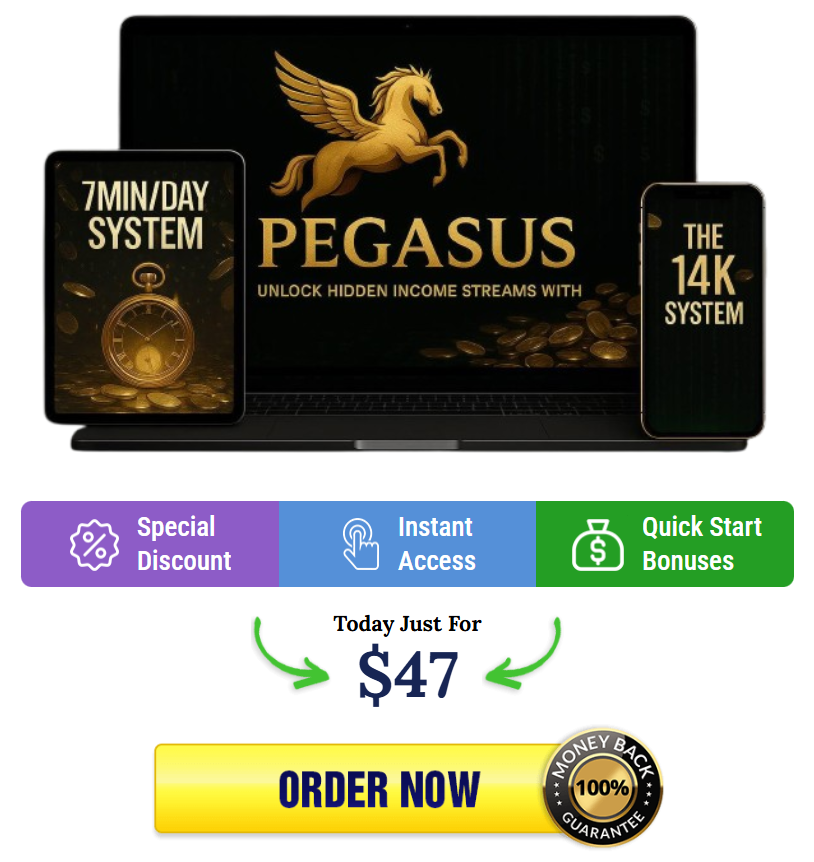 Pegasus Digital Income System secure access and limited-time enrollment options